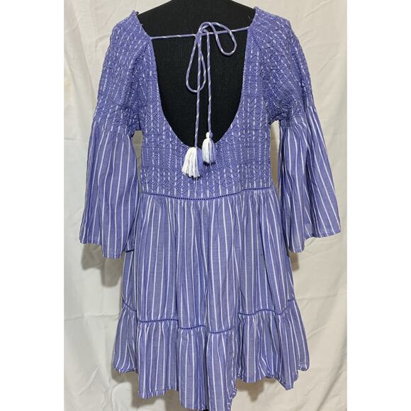 Free People Lola Flounce Dress Tiered Small - Picture 5 of 6